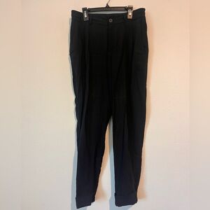 A NEW DAY Black High Waist Pleated Ankle Pants